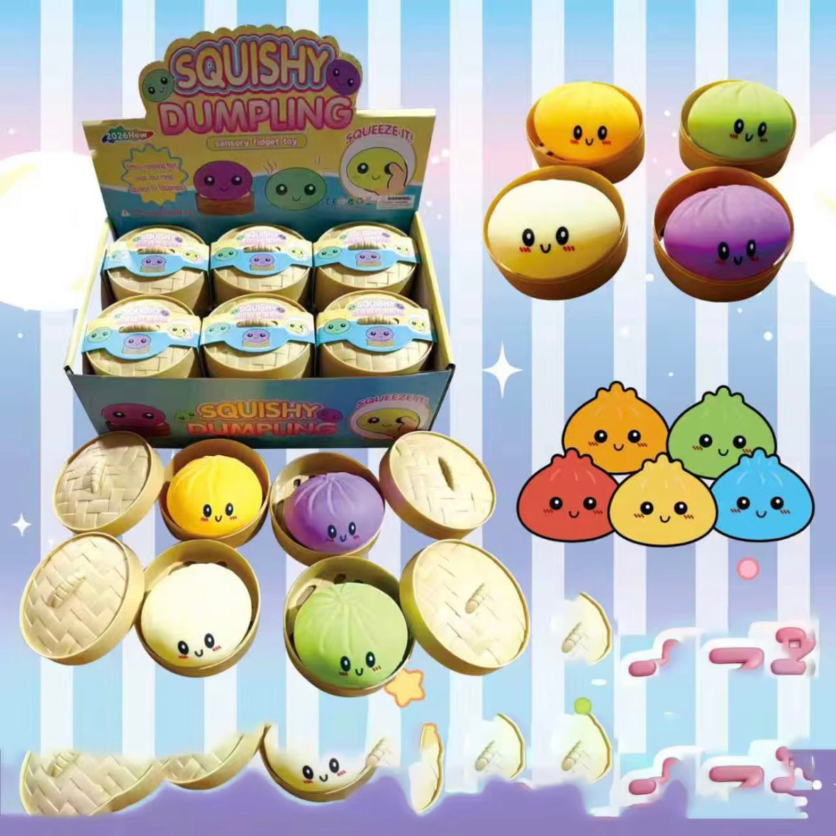 Whole Box Of Plushy Dumpling Squishies